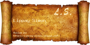 Lippay Simon névjegykártya